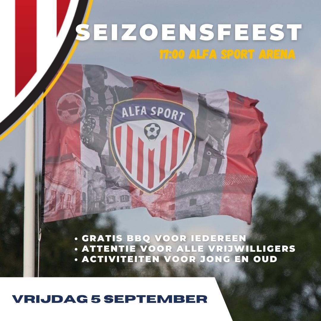Kom naar het seizoensfeest! Vrijdag 5 september